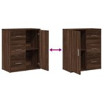 vidaXL Buffets 2 Pièces chêne marron 60x31x70 cm bois d'ingénierie