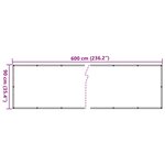 vidaXL Écran d'intimité de balcon aspect de plante vert 600x90 cm PVC
