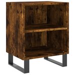 vidaXL Tables de chevet 2 Pièces chêne fumé 40x30x50 cm bois d'ingénierie