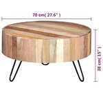 vidaXL Table basse Bois de récupération massif