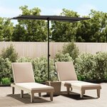vidaXL Parasol de jardin avec mât en aluminium 180x110 cm anthracite