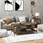 vidaXL Table basse Chêne marron 100x50x40 cm Bois d'ingénierie