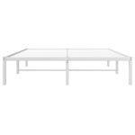 vidaXL Cadre de lit métal blanc 135x190 cm