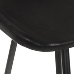 vidaXL Tabourets de bar lot de 2 noir cuir véritable