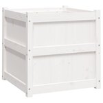 vidaXL Jardinières 2 Pièces blanc bois de pin massif