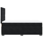 vidaXL Sommier à lattes de lit avec matelas Noir 100x200 cm Velours