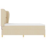 Lit box spring avec matelas crème 160x200 cm en tissu