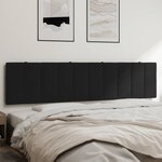 vidaXL Coussin de tête de lit noir 200 cm velours