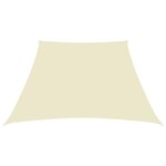 vidaXL Voile de parasol Tissu Oxford trapèze 2/4x3 m Crème