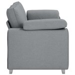 Canapé Loveseat vidaXL Gris clair 140 cm en tissu