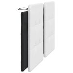 vidaXL Coussin de tête de lit blanc et noir 180 cm similicuir