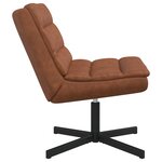 vidaXL Chaise d'appoint Marron Simili cuir  Métal Taille moyenne