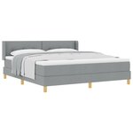 Lit à Sommier vidaXL avec Matelas Gris Clair 180x200 cm Tissu