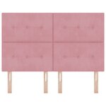 Tête de lit LED vidaXL Rose 72 cm Velours
