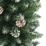 vidaXL Sapin de Noël artificiel mince avec support 180 cm PVC