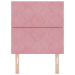 vidaXL Tête de Lit design en blocs de diamant rose 80 cm velours