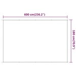 vidaXL Auvent vertical Beige 180x600 cm Tissu oxford