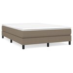 vidaXL Sommier à lattes de lit avec matelas Taupe 160x200 cm Tissu