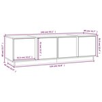 vidaXL Meuble TV Blanc 140x40x40 cm Bois de pin massif
