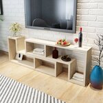 vidaXL Meuble TV double en forme de L Chêne