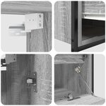 Ensemble de meubles de salle de bain 5 pièces vidaXL Gris Sonoma en bois d'ingénierie