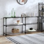 vidaXL Table console avec dessus en verre transparent 194 5x30x81 cm