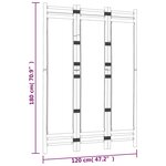 vidaXL Cloison de séparation pliante 3 panneaux 120 cm Bambou et Toile
