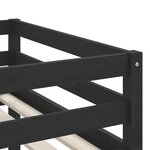 vidaXL Lit mezzanine enfants et rideaux bleu 80x200cm bois pin massif
