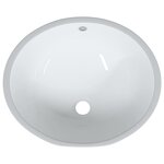 vidaXL Évier de salle de bain blanc 49x40 5x21 cm ovale céramique