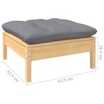 Salon de jardin meuble d'extérieur ensemble de mobilier 9 pièces avec coussins gris bois de pin solide 02_0017990