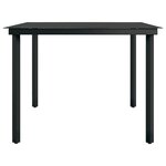 vidaXL Ensemble à manger de jardin avec coussins 9 Pièces noir