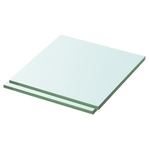 vidaXL Panneaux d'étagère 2 Pièces Verre Transparent 30 x 30 cm