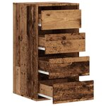 vidaXL Commode d'angle vieux bois 40x41x76 cm bois d'ingénierie