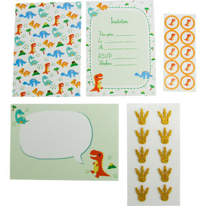 Carte d'invitation enfant Déco Dinosaure 10 pièces