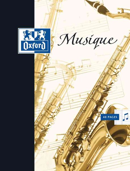 Cahier de musique 170 x 220 mm séyès + portée 48 Pages OXFORD