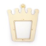 Cadre photo couronne en bois 21 5 x 18 cm