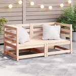 vidaXL Canapés d'angle de jardin 2 Pièces bois de pin massif