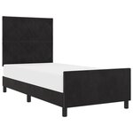 vidaXL Cadre de Lit Noir 100x200 cm en Velours