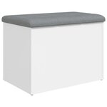 vidaXL Banc de rangement blanc 62x42x45 cm bois d'ingénierie