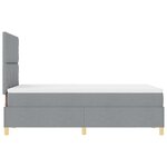 vidaXL Lit à ressorts avec matelas gris clair petit double tissu