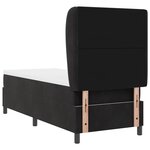 Lit à ressort vidaXL avec matelas Noir 80x200 cm Velours