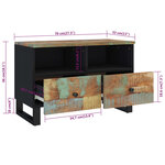 vidaXL Meuble TV 70x33x46 cm Bois massif de récupération