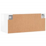 vidaXL Armoire murale blanc brillant 80x36 5x35 cm bois d'ingénierie