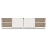 vidaXL Meuble TV Blanc 156x40x40 cm Bois de pin massif