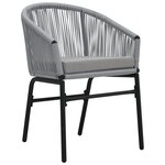 vidaXL Set de jardin 7 pièces Gris Résine Poly