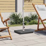 vidaXL Socle de parasol Granite 28 5 kg Carré Noir
