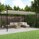 vidaXL Pergola avec toit rétractable crème 395x292x230 cm