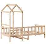 vidaXL Lit de jour avec toit sans matelas 90x200 cm bois massif