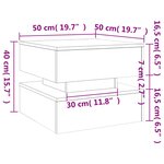 vidaXL Table basse avec lumières LED gris béton 50x50x40 cm