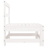 vidaXL Canapé central de jardin blanc bois de pin massif